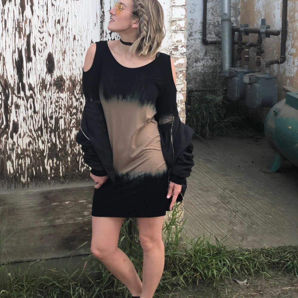 Open shoulder dress